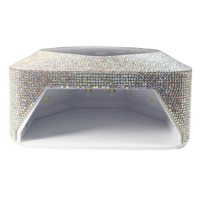 Lampe UV/LED 72W Coeur Rose et Brillants Rechargeable