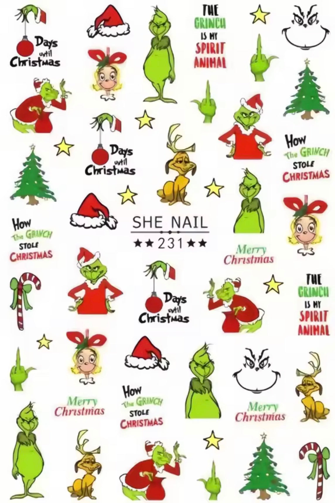Sticker Grinch de noël