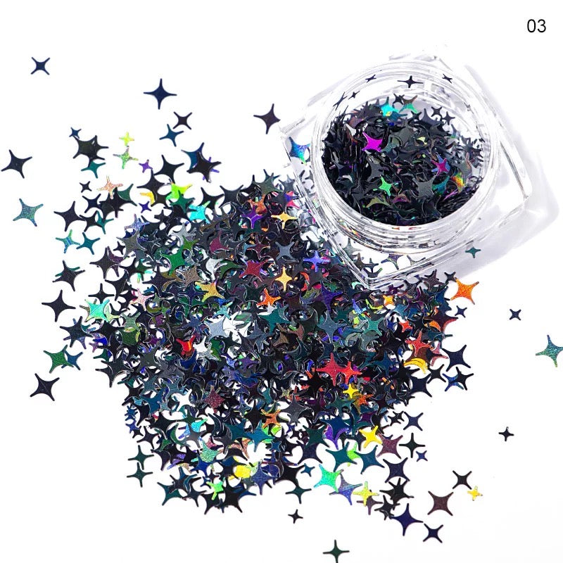 Paillettes étoiles holographique