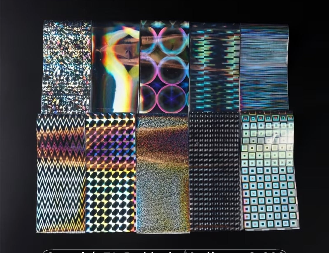 10 foils laser holographiques by Beauteeesthetiquemelanie