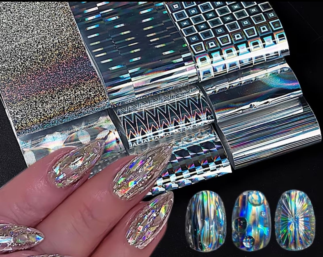 10 foils laser holographiques by Beauteeesthetiquemelanie