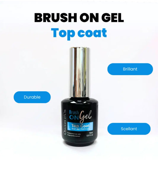 Brush On Gel Top coat- gel de finition 15 ml