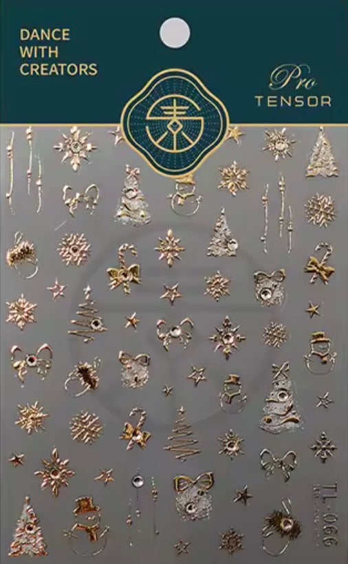 Sticker de noel gold